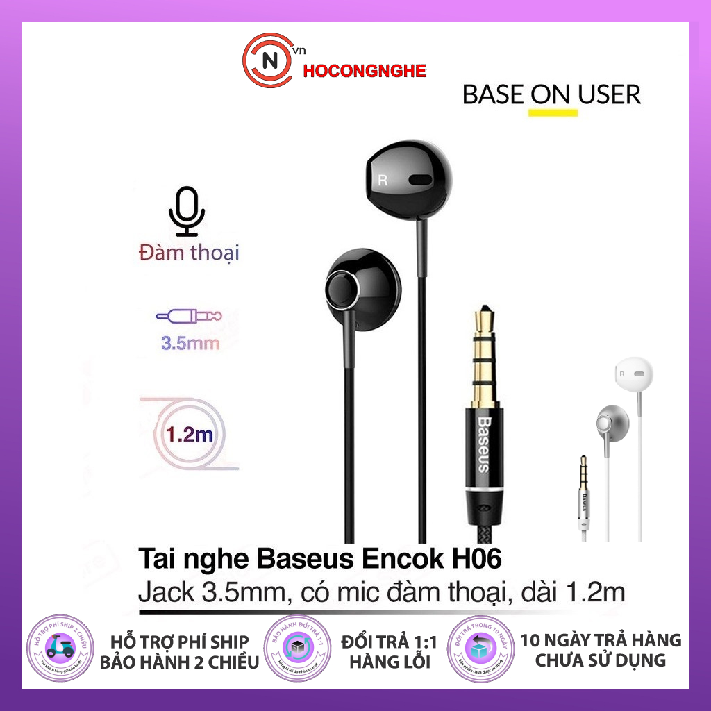 Tai Nghe nhét tai cao cấp Baseus H06 - Hàng chính hãng