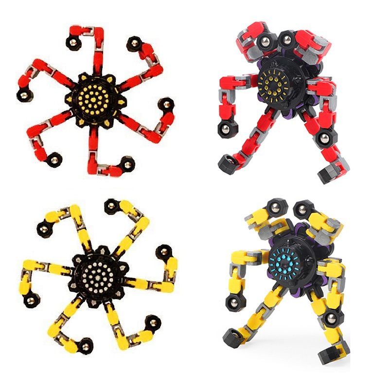 Đồ chơi con quay spinner robot biến hình thông minh cho bé