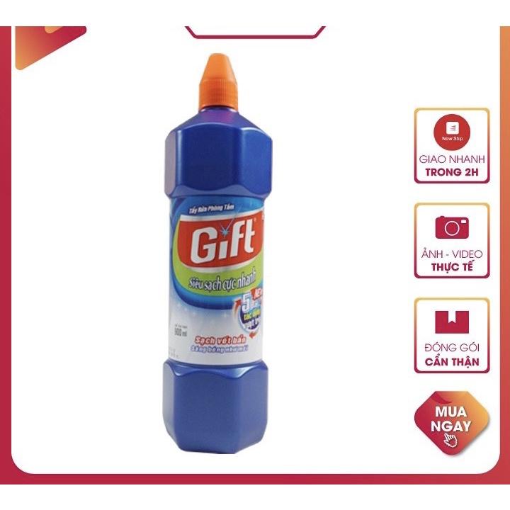 Nước Tẩy Bồn Cầu Gift Nhà Vệ Sinh Toilet Nhà Tắm Đậm Đặc Siêu Sạch 900ml