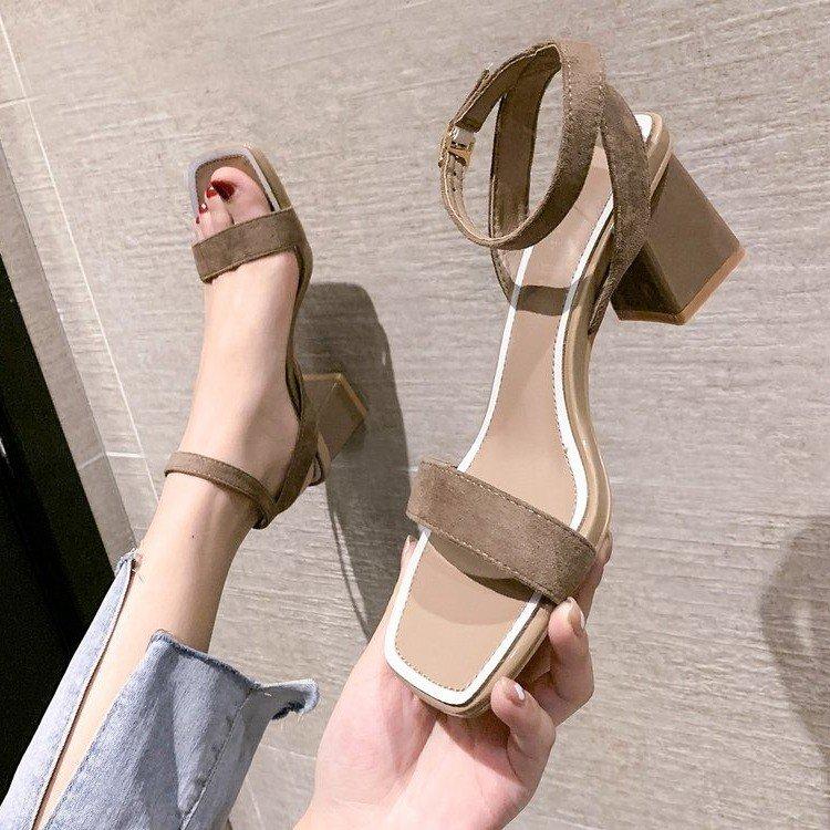 Giày Cao Gót Da Lộn Thời Trang Thanh Lịch Cho Nữ