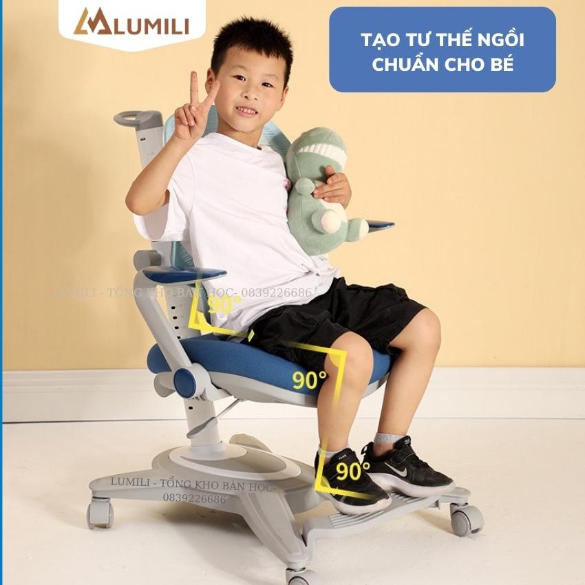 Ghế chống gù cao cấp Lumili DS2 ghế công thái học thông minh điều chỉnh nâng hạ 3 chiều tặng bọc ghế