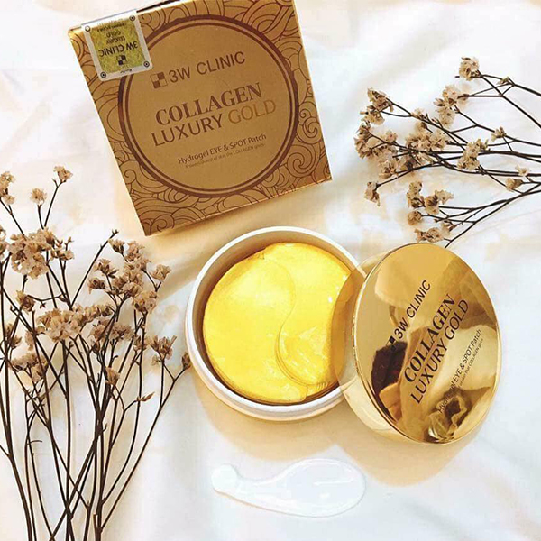 Mặt Nạ Hỗ Trợ Điều Trị Xóa Nhăn Vùng Mắt 3W Clinic Collagen Luxury Gold (90g)