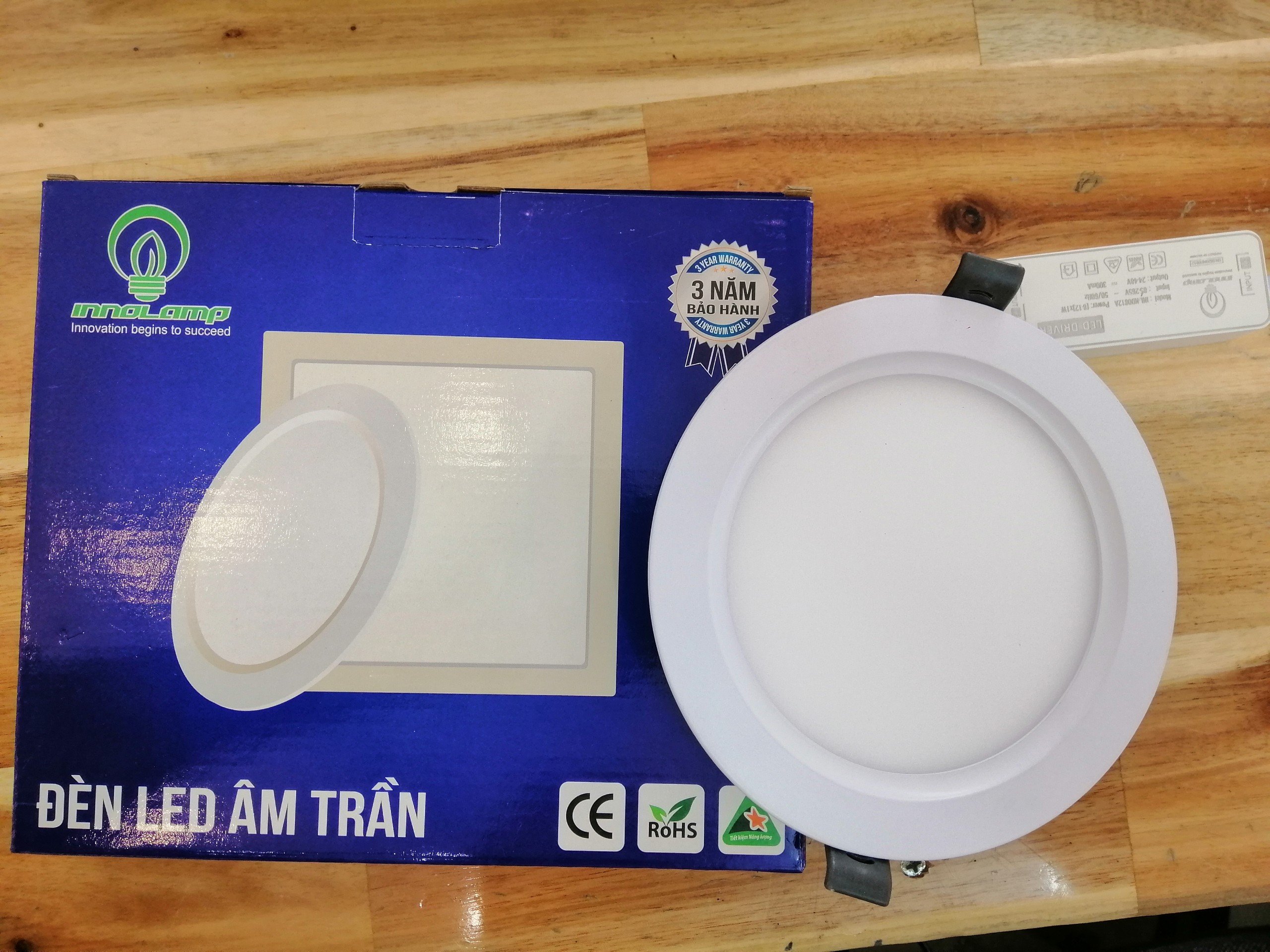 Đèn LED âm trần siêu mỏng ATX đủ công suất ánh sáng trắng/vàng/trung tính INNPLAMP