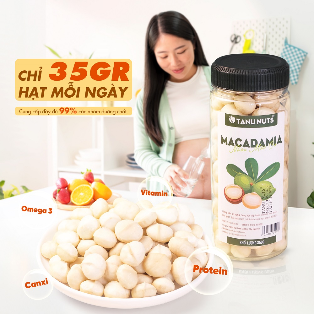 Hạt macca tách vỏ TANU NUTS, mắc ca nhân Tây Nguyên hạt ngũ cốc tốt cho bà bầu