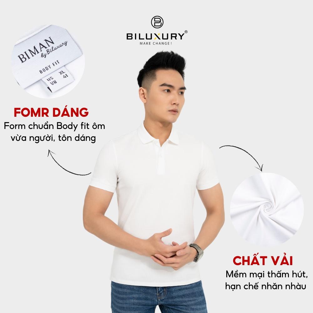 Áo thun polo nam cổ bẻ Biman by Biluxury vải siêu mềm mịn form chuẩn bodyfit vừa người 5APCB013