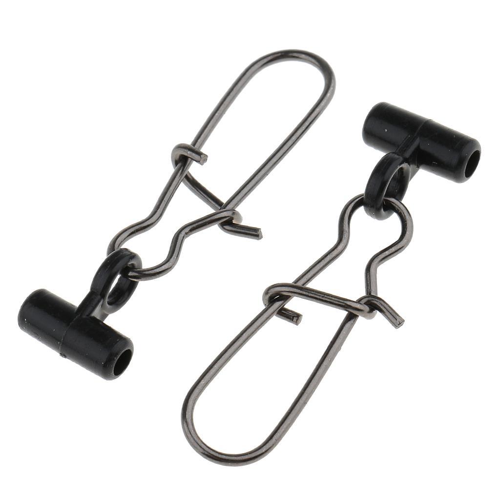 20Pcs Heavy Duty Sinker Slides with Stainless Steel Snaps High-strength Fishing Braid Line Sinker Slider Slides Swivels