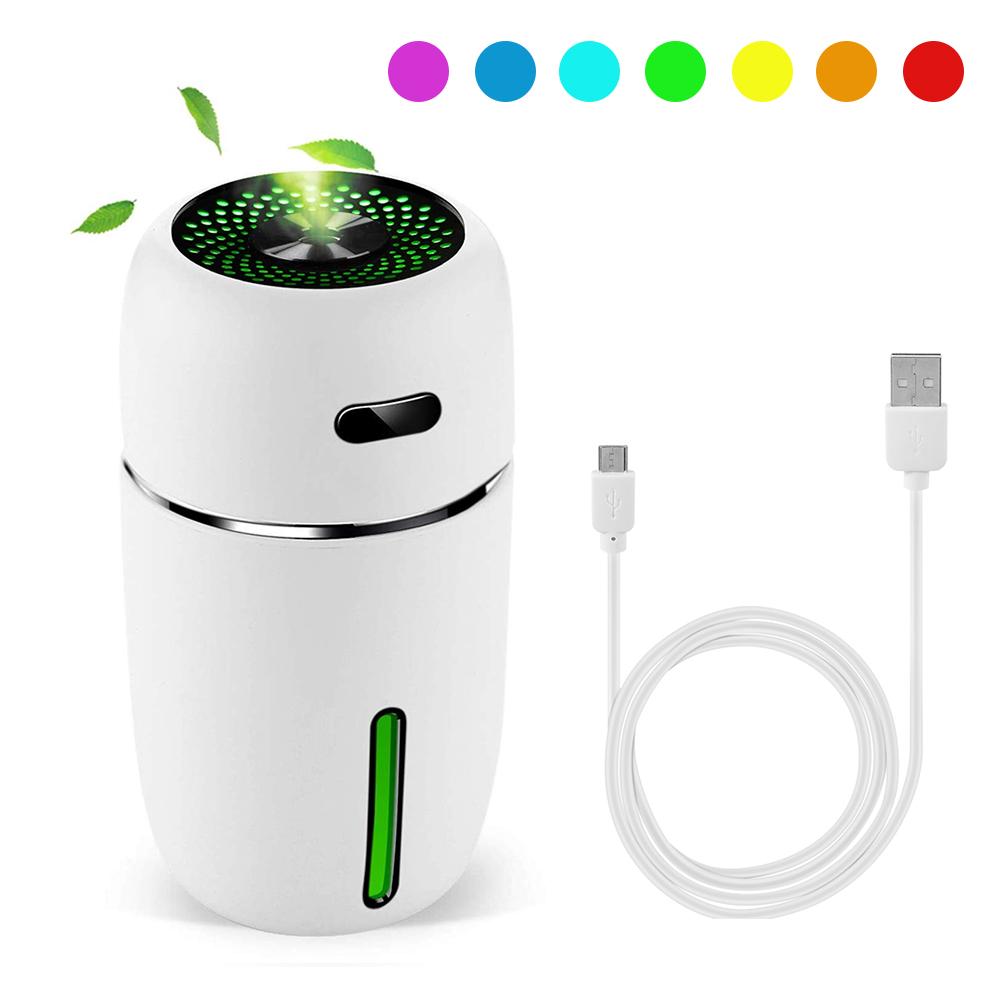 USB Di Động Máy Tạo Độ Ẩm Phun Sương Khuếch Tán Tinh Dầu Đèn LED Mini USB Máy Tạo Độ Ẩm Không Khí Máy Lọc Xe Siêu Âm Khuếch Tán Hương Thơm