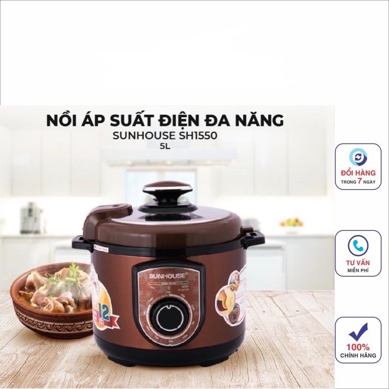 Nồi áp suất điện đa năng SUNHOUSE 5lit SHD1550 cà phê Hàng Chính Hãng