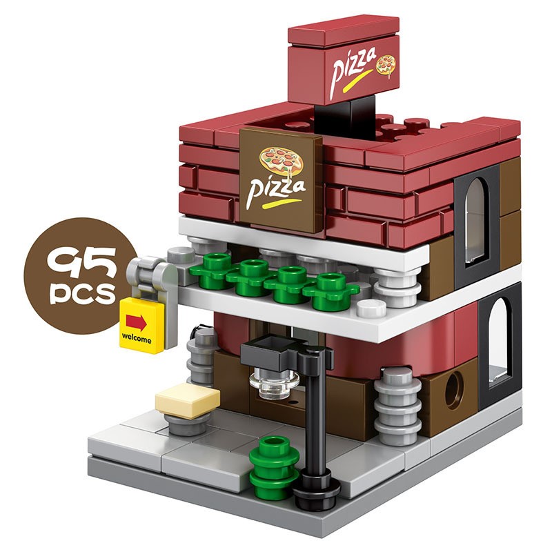 Combo 06 Mô Hình 3D Đồ Chơi Lắp Ráp Nhà Phố Thu Nhỏ-Giao ngẫu nhiên