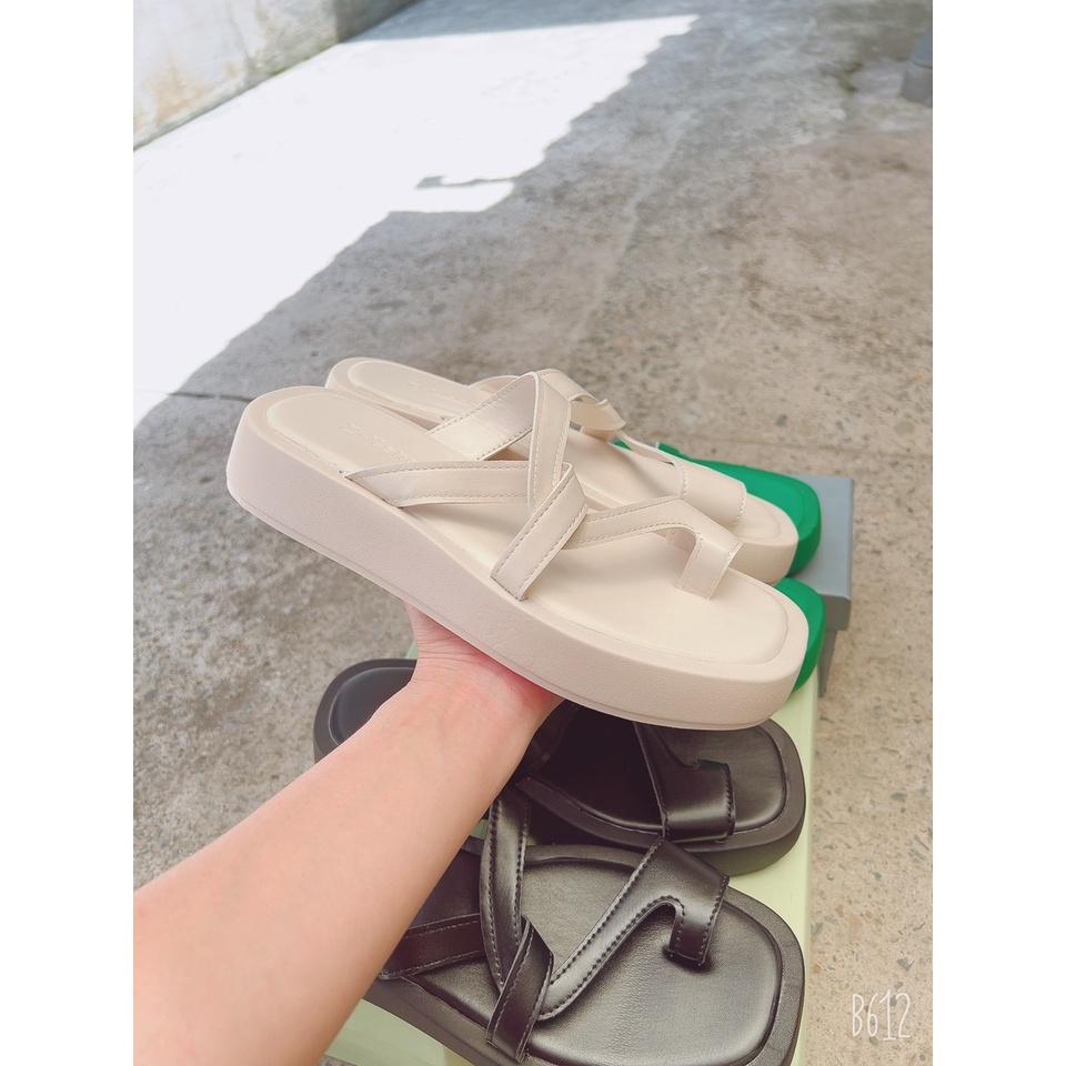 Hàng Quảng Châu: xỏ ngón đê pu cao 4 phân siêu nhẹ, phong cách ulzzang(form to- full hộp