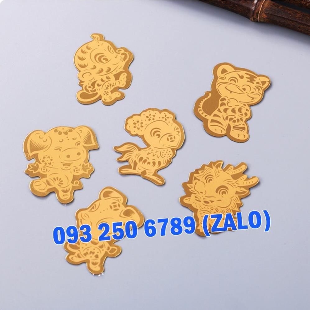 Miếng dán 12 con giáp HỘ MỆNH THEO NĂM SINH, bản mệnh con giáp, hàng nhập khẩu