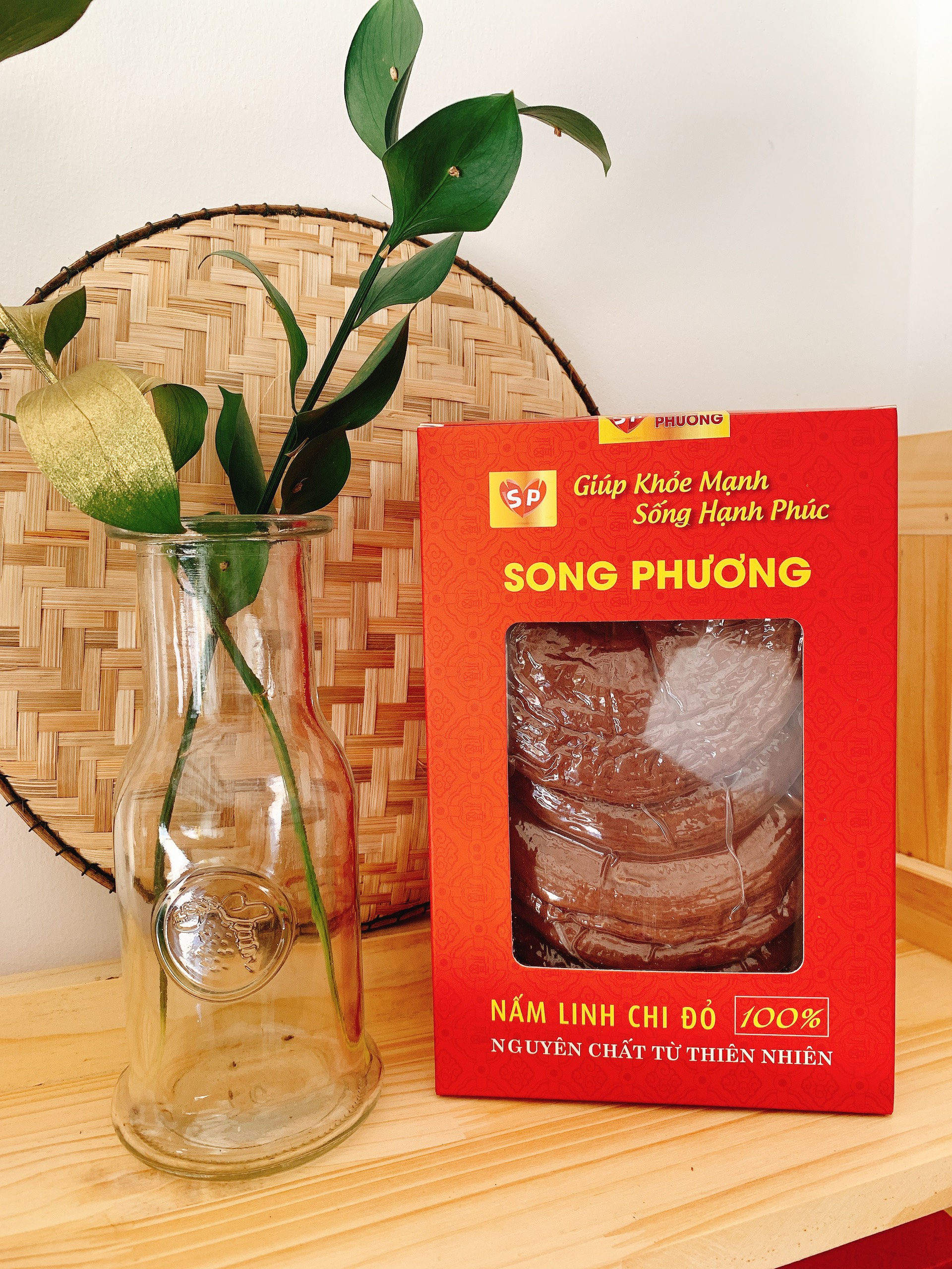 Nấm Linh Chi Đỏ Song Phương Nguyên Chất Từ Thiên Nhiên - Thái Lát - Túi 100g