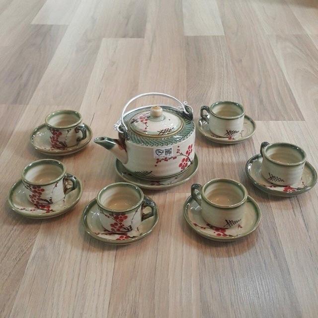 Bộ ấm trà Minh Long vẽ hoa đào