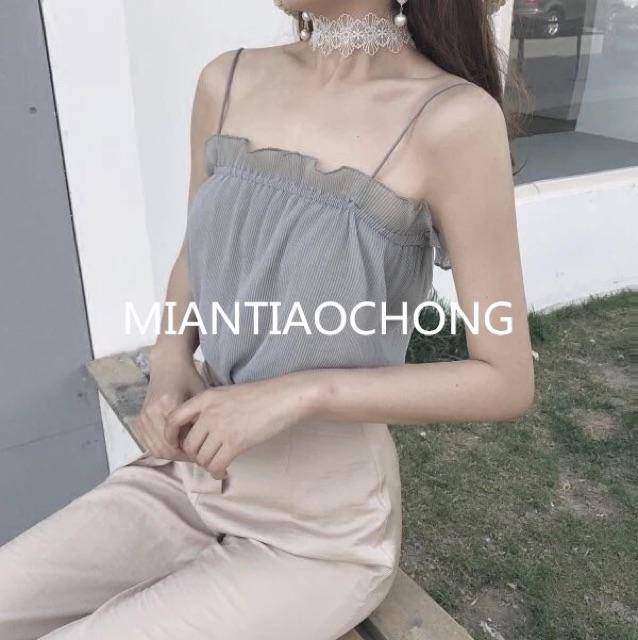 Vòng cổ ren trắng thắt dây dễ thương