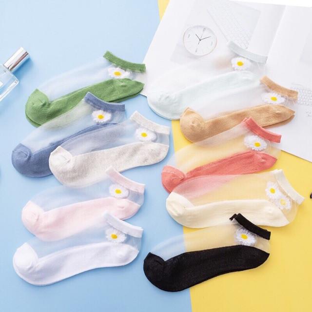 SET 10 ĐÔI TẤT REN HOA CÚC SIÊU XINH - PHONG CÁCH MỚI MẺ - HỢP THỜI (Giao Hàng Theo Mẫu Ngẫu Nhiên)