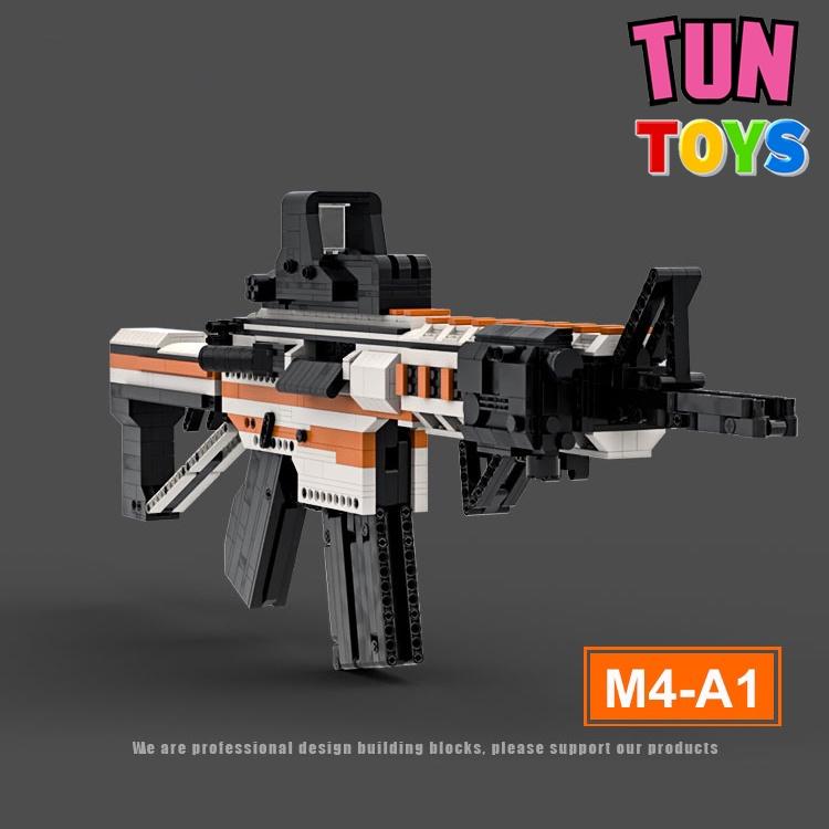 Đồ Chơi Lắp Ráp Trí Tuệ CSGO Mô Hình Súng M4A1 Asiimov MOC Kevin183, Tỉ lệ chuẩn 1:1