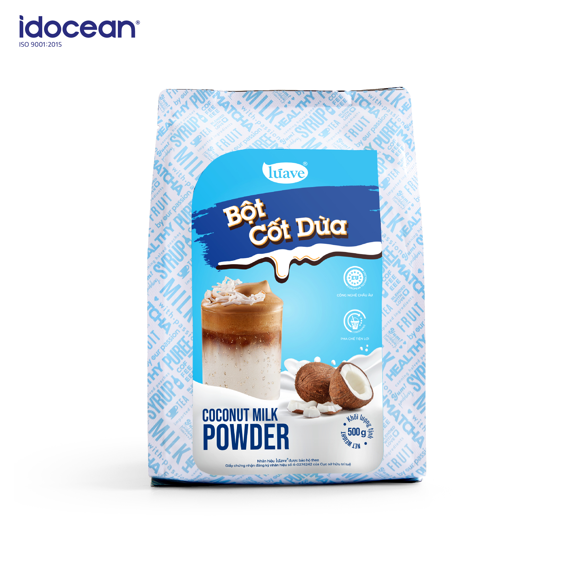 Bột cốt dừa Lúave 500g - Pha chế, làm bánh, làm kem, làm rau câu,...