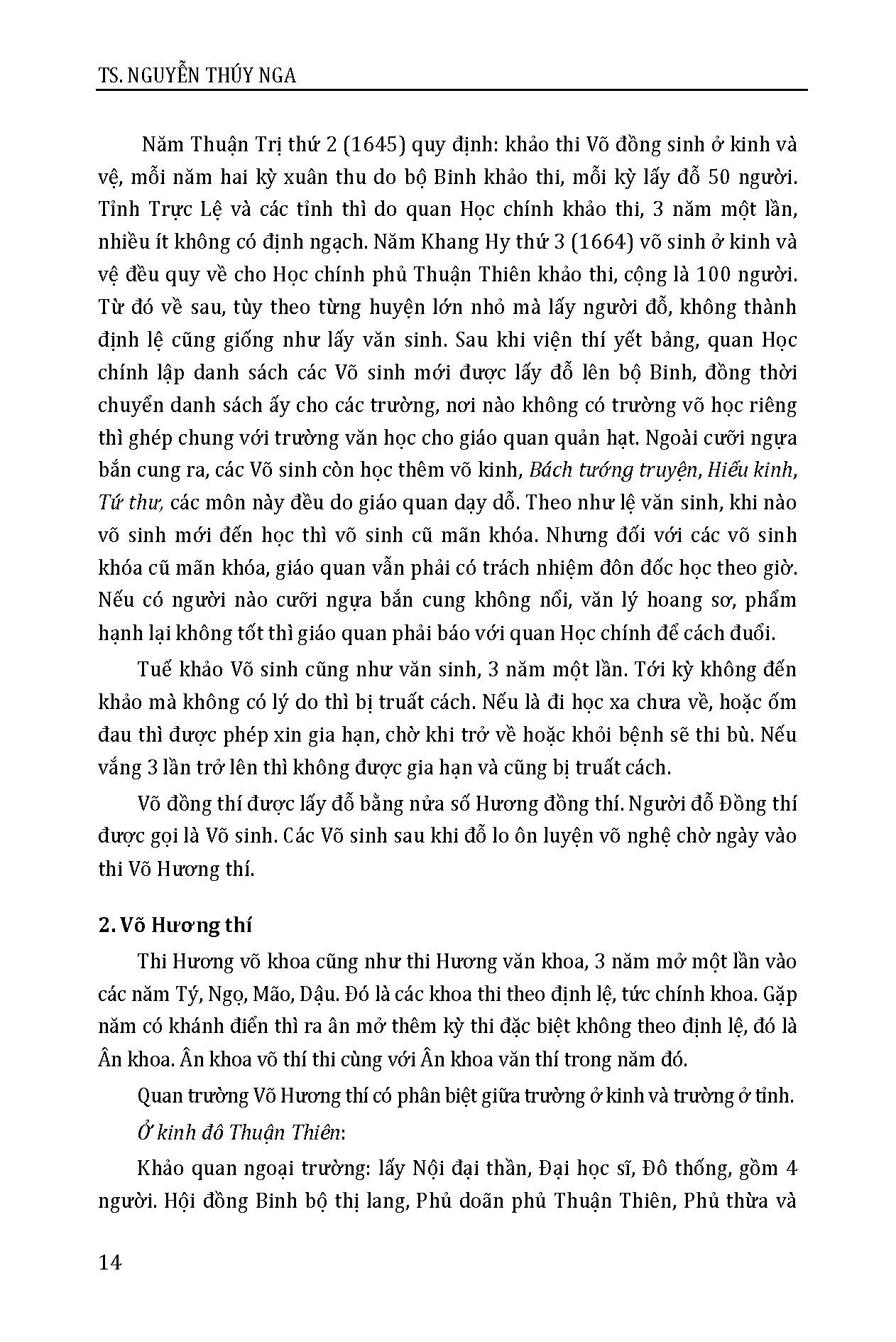 Võ Cử Và Người Đỗ Võ Khoa Ở Nước Ta