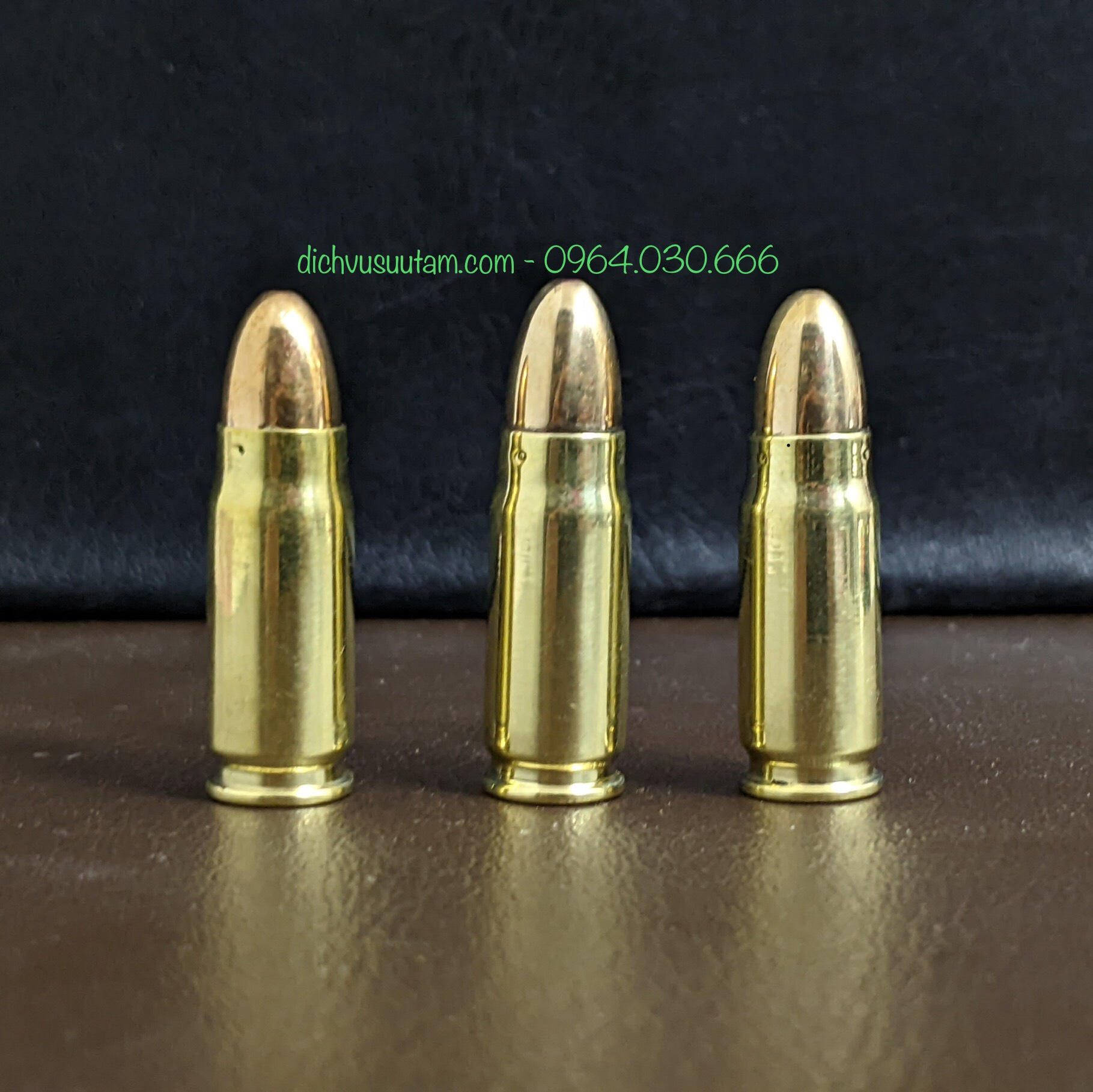 Bộ 3 mô hình viên đạn trưng bày K54 đầu tròn