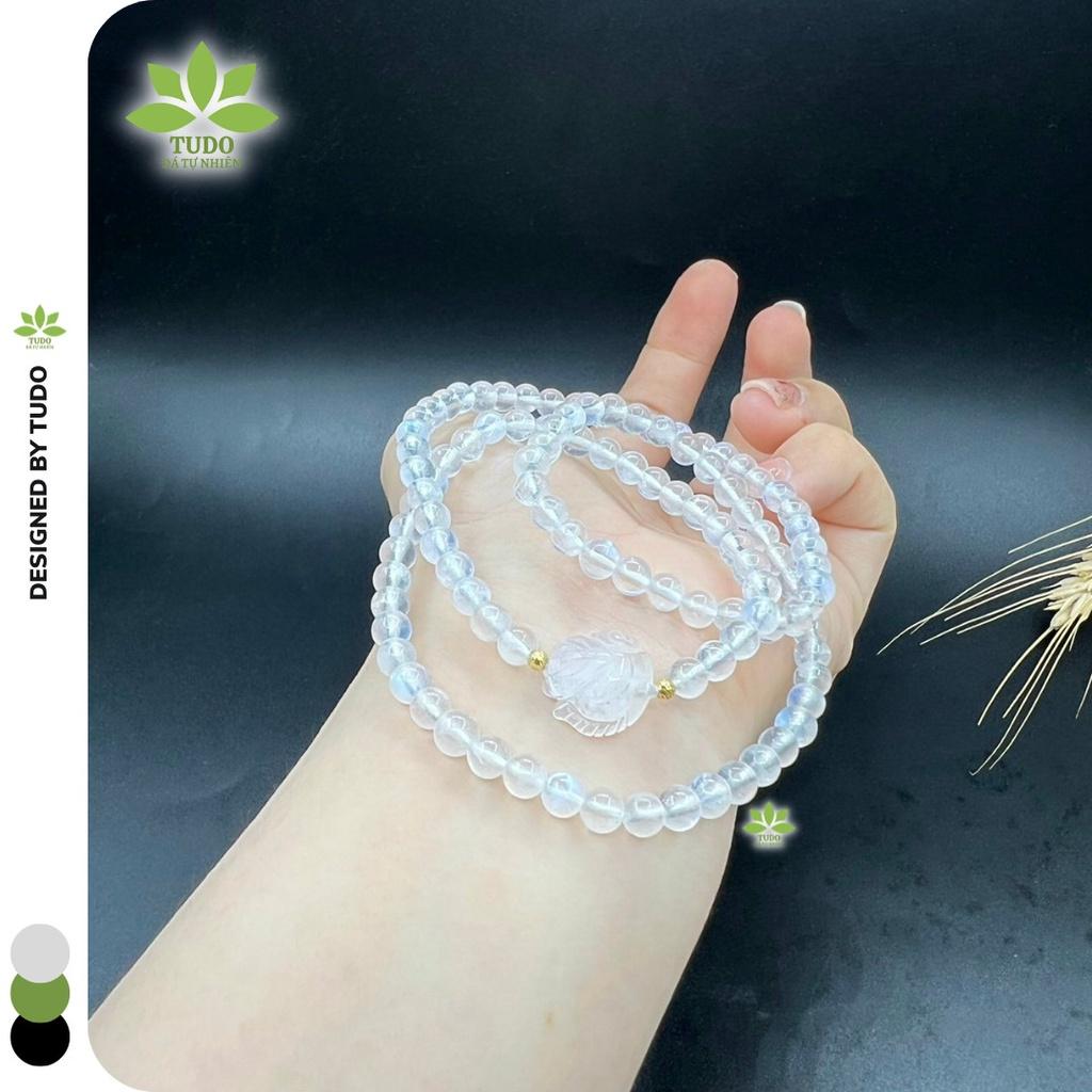 Vòng Phong Thủy Mệnh Kim, Thủy TUDO VCVMOON AU10K Charm Hồ Ly, Chuỗi Hạt quấn 3 vòng B23K1100