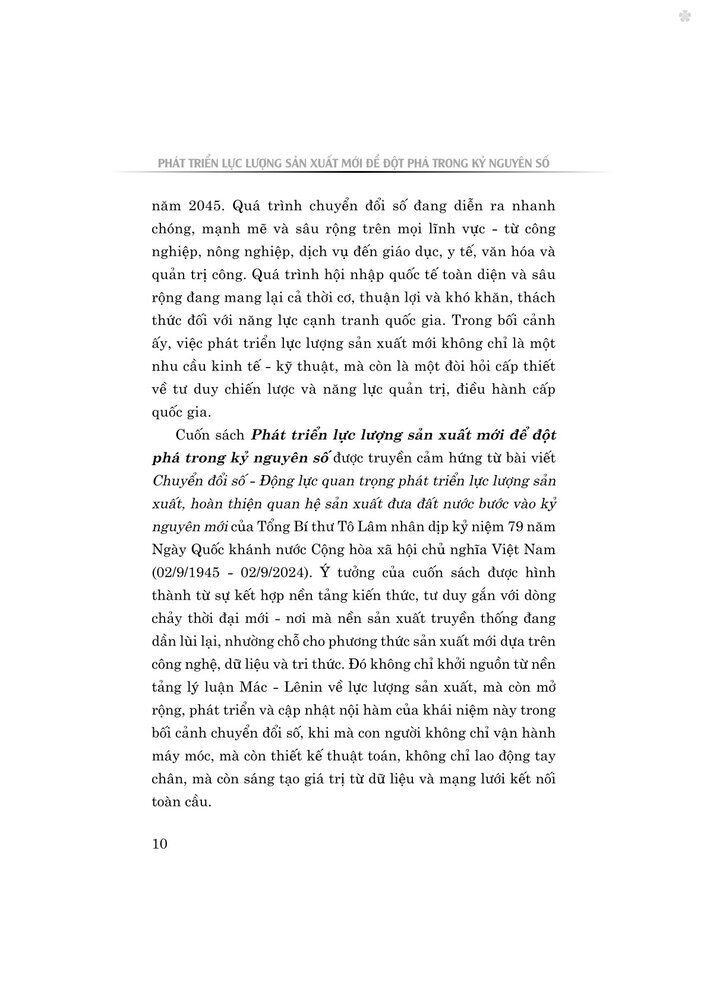 Phát triển lực lượng sản xuất mới để đột phá trong kỷ nguyên (Sách chuyên khảo)