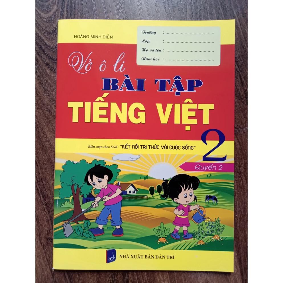 Hình ảnh Sách - Combo Vở Ô Li Bài Tập Tiếng Việt 2 - Quyển 1 +  2  (Biên Soạn Theo SGK Kết Nối Tri Thức Với Cuộc Sống)