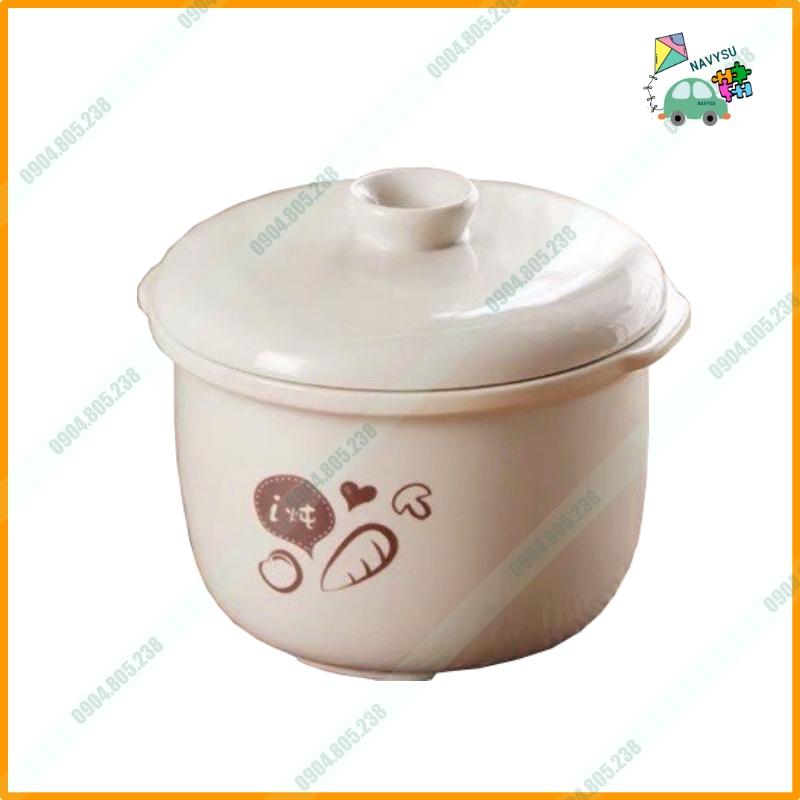 Thố sứ nồi Bear 0.8L, thố sứ nồi nấu chậm 0.8L, nắp thay thế nồi bear, nắp nồi nấu châm 0.8L