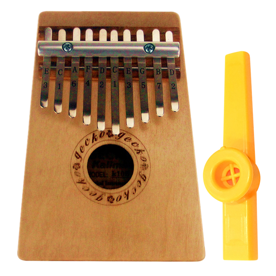 Đàn Kalimba Gecko 10 Phím Gỗ Mahogany K10B Kèm Kèn Kazoo