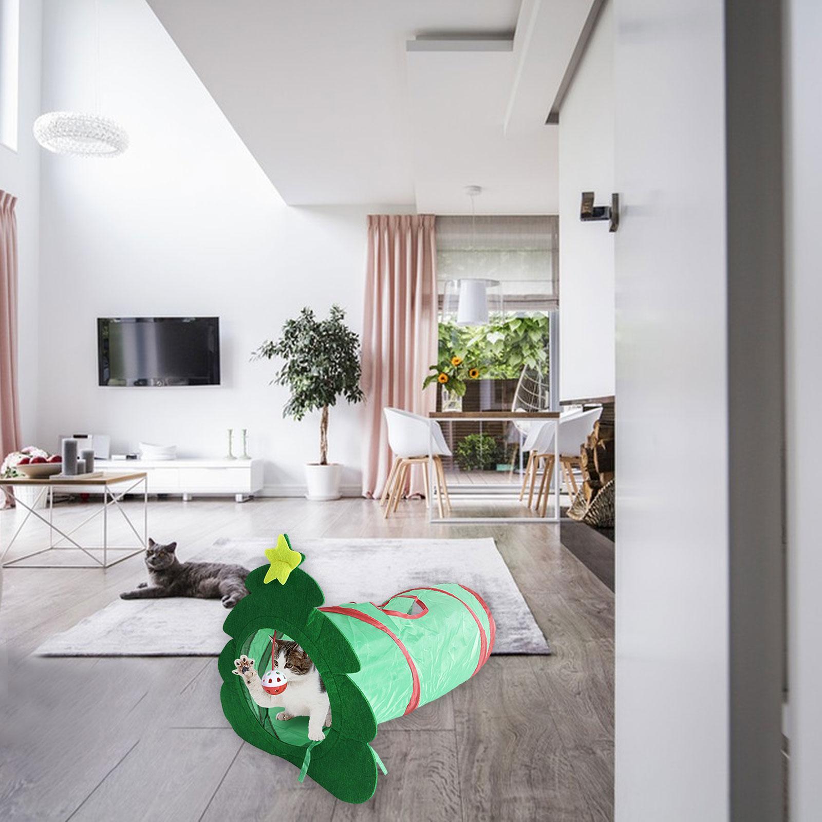 Cat Tunnel Foldable Tubes Rest Interactive Toy for Small Animals Indoor Cats