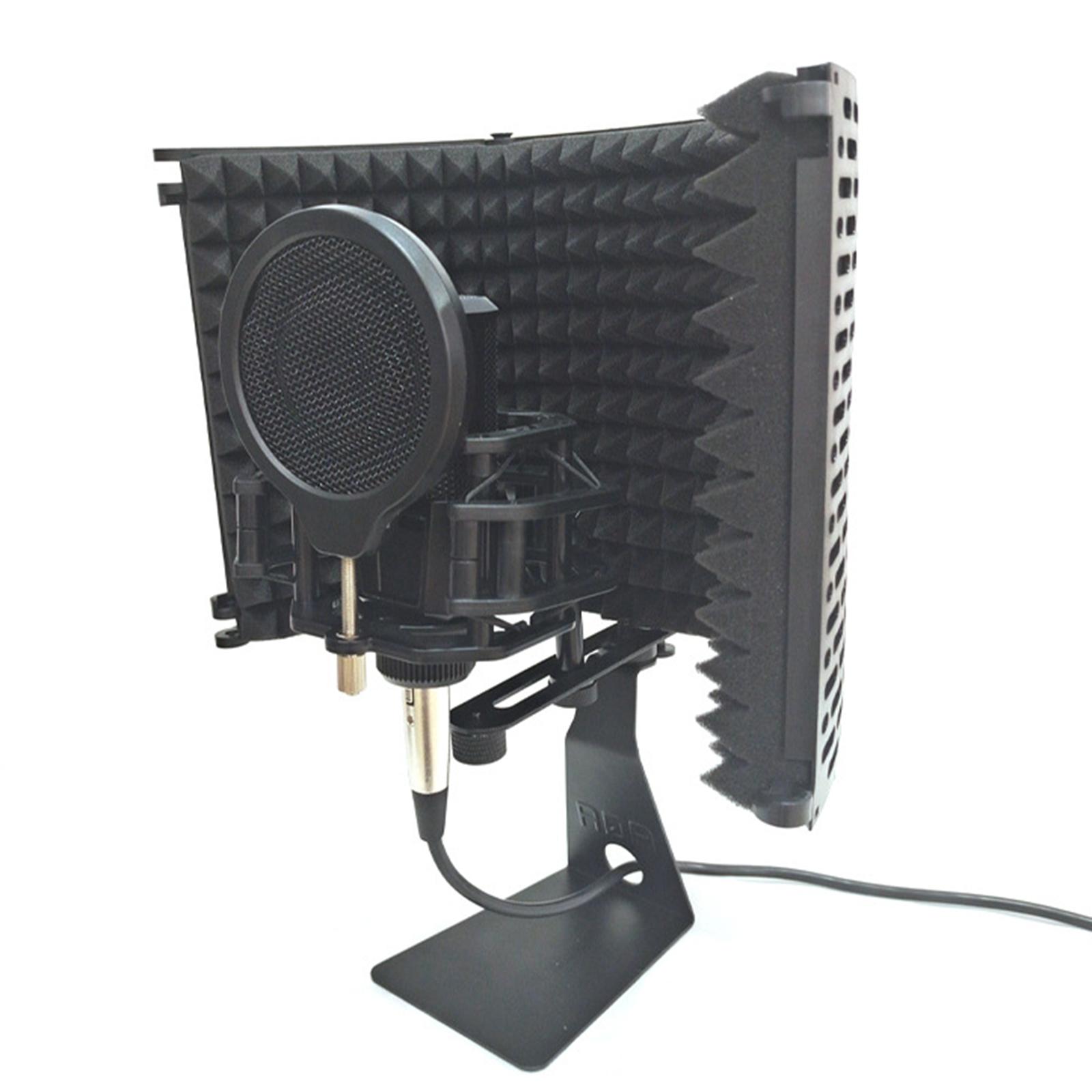 Adjustable Microphone Shock Mount with High Isolation Filter Shield