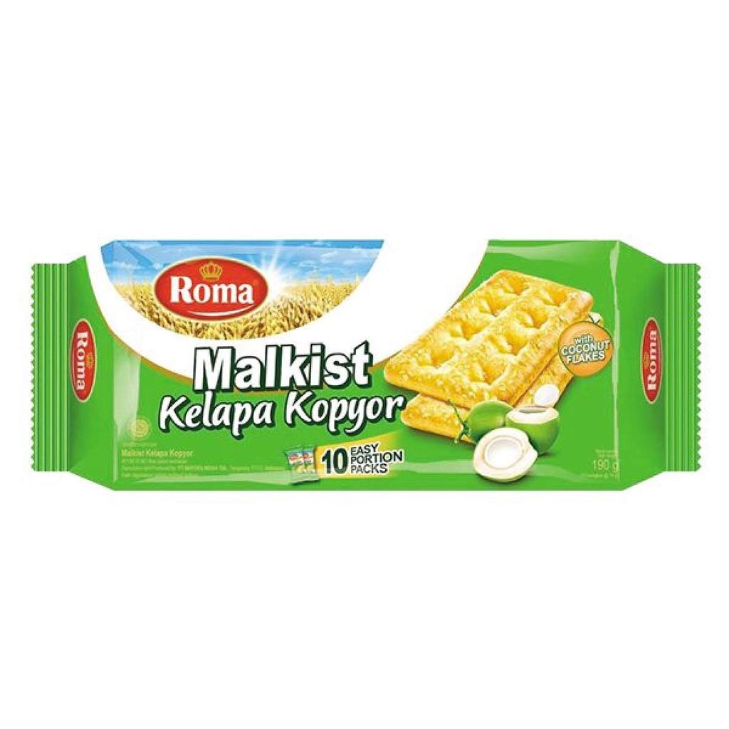 Combo 2 gói Bánh quy giòn vị dừa Roma Malkist  190gX2