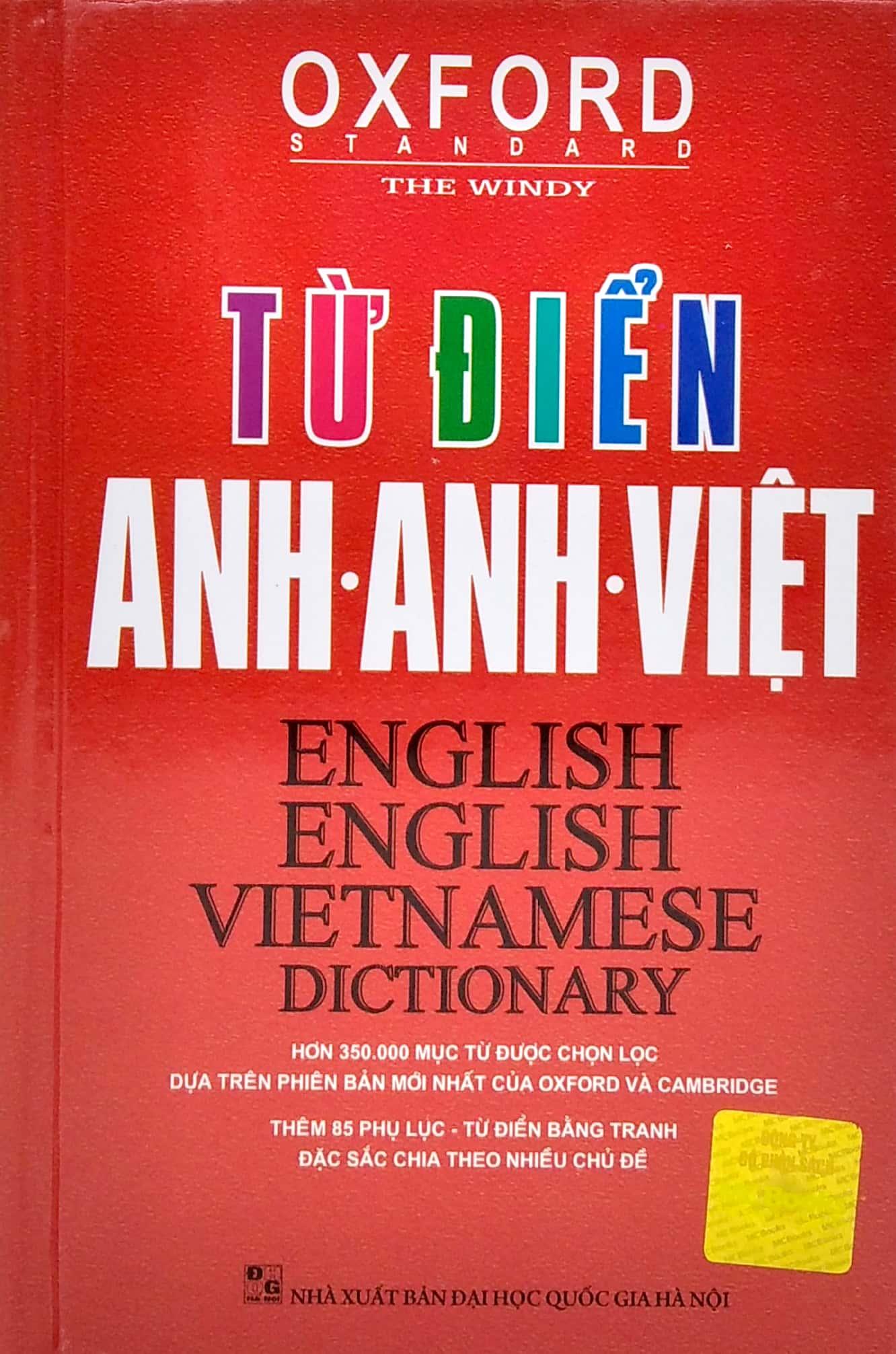 Từ Điển Anh - Anh - Việt - Phiên Bản Bìa Cứng - Màu Đỏ (2018)