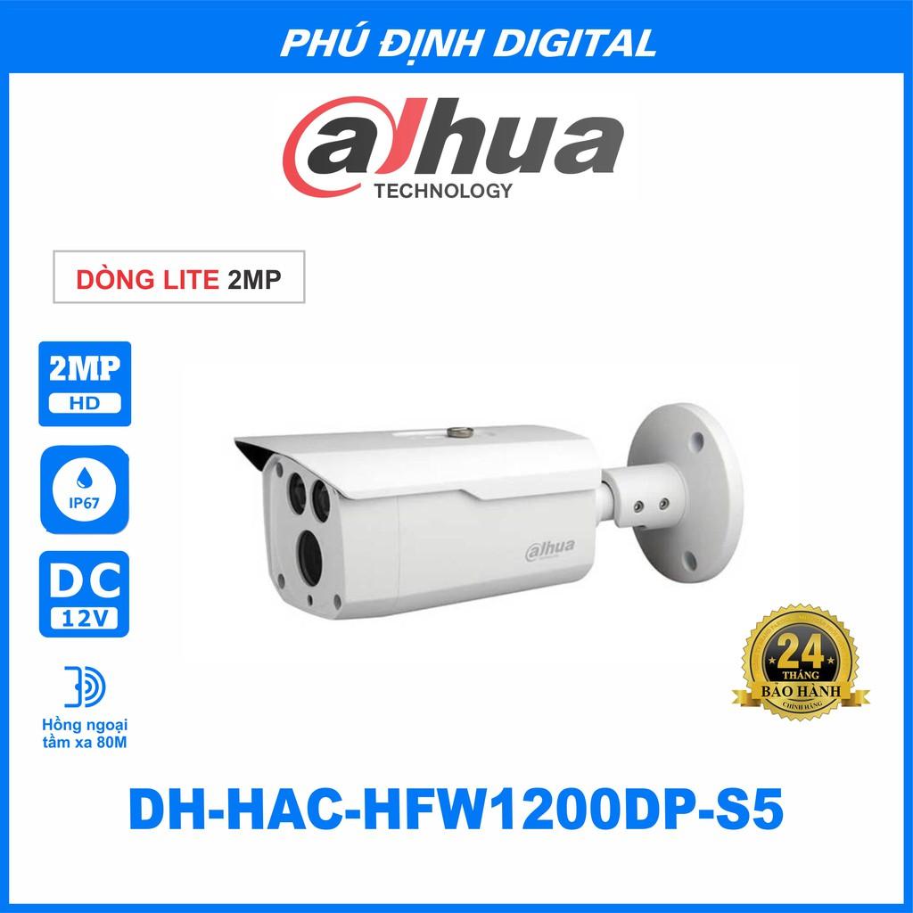 Camera HDCVI 2MP 80M hồng ngoại Dahua mã DH-HAC-HFW1200DP-S5 - Hàng Chính Hãng