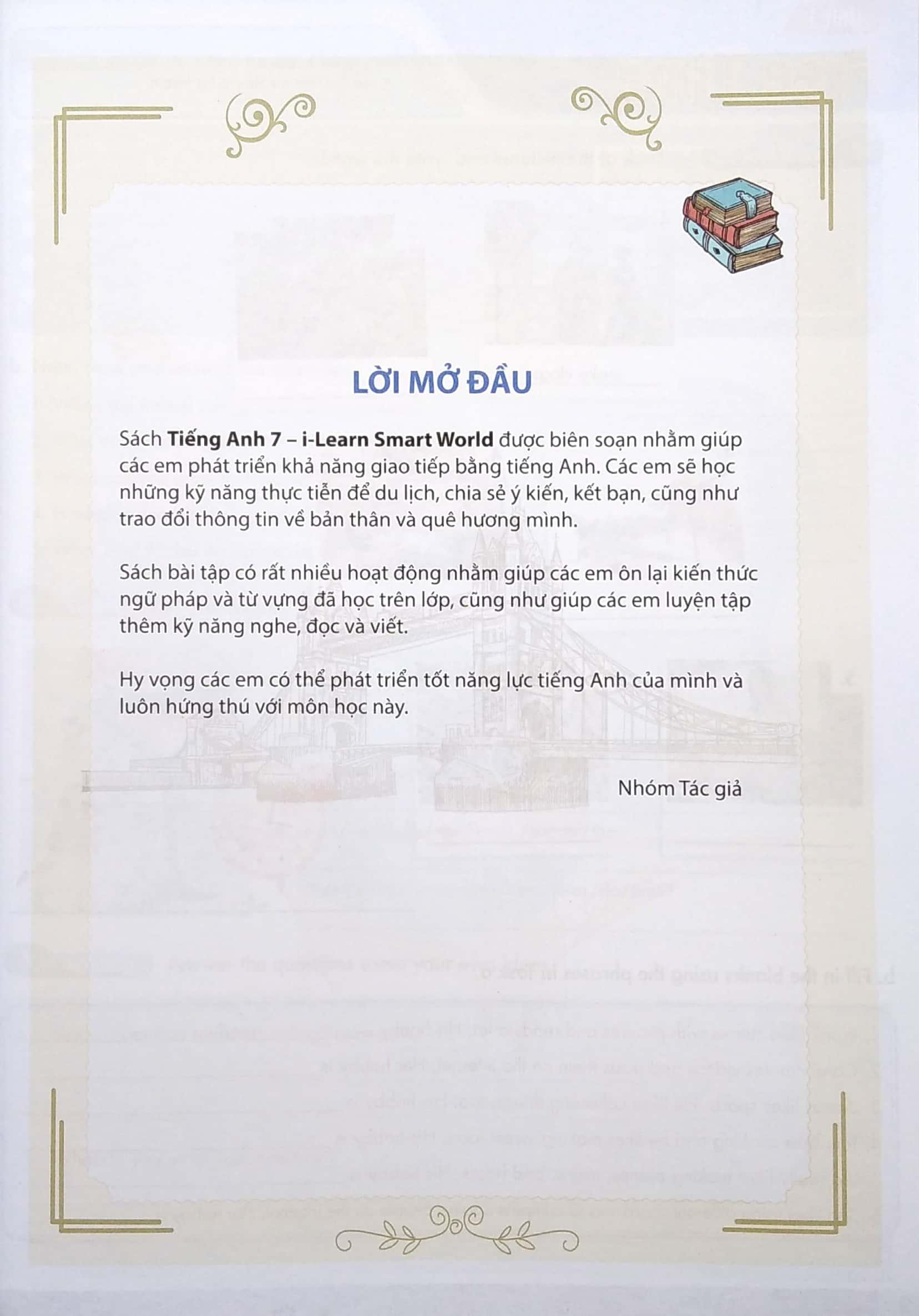 Tiếng Anh 7 I-Learn Smart World - Workbook