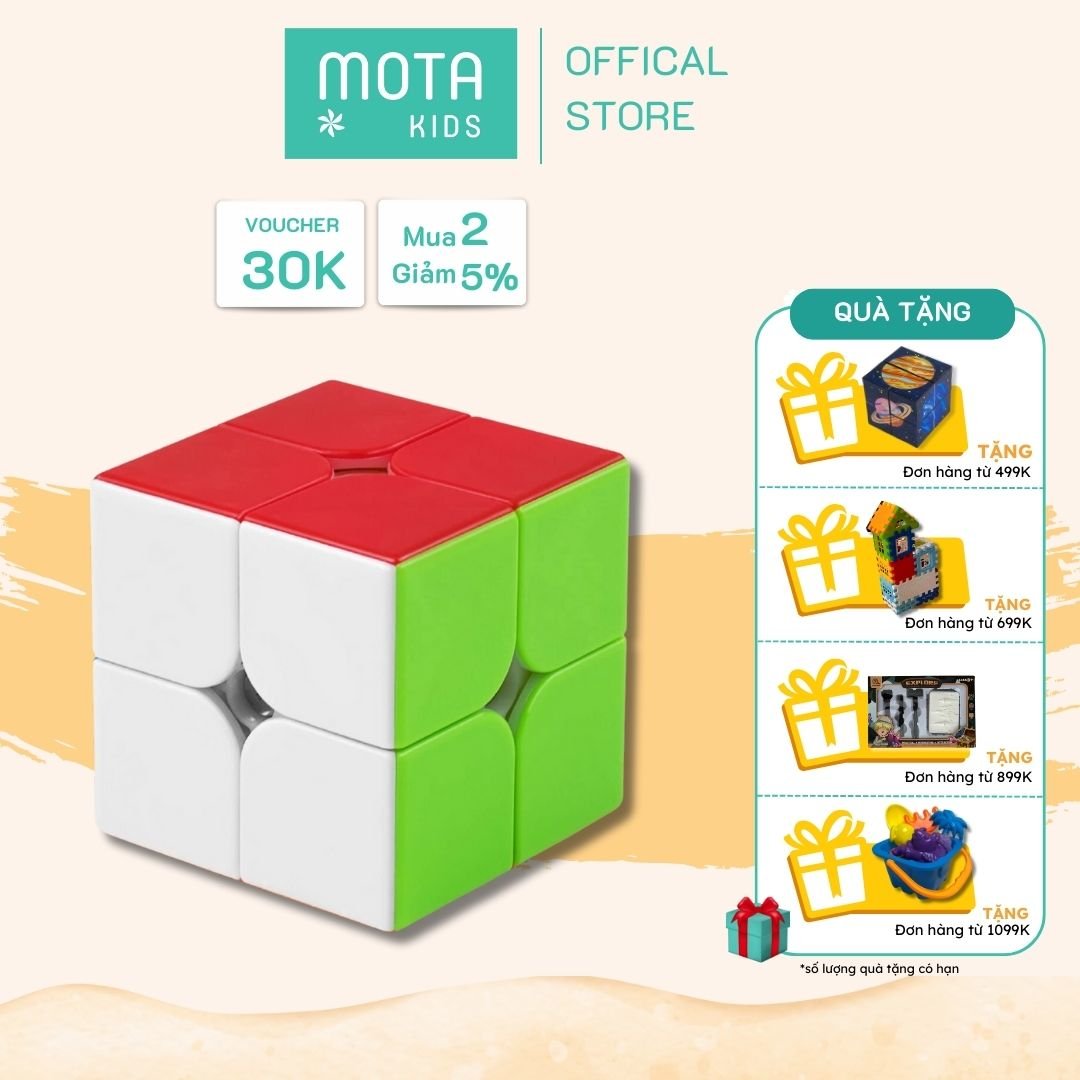 [M8832-3 - Mota Montessori] Đồ chơi cho bé Rubik 2 hàng 2x2x2 - Hàng chính hãng
