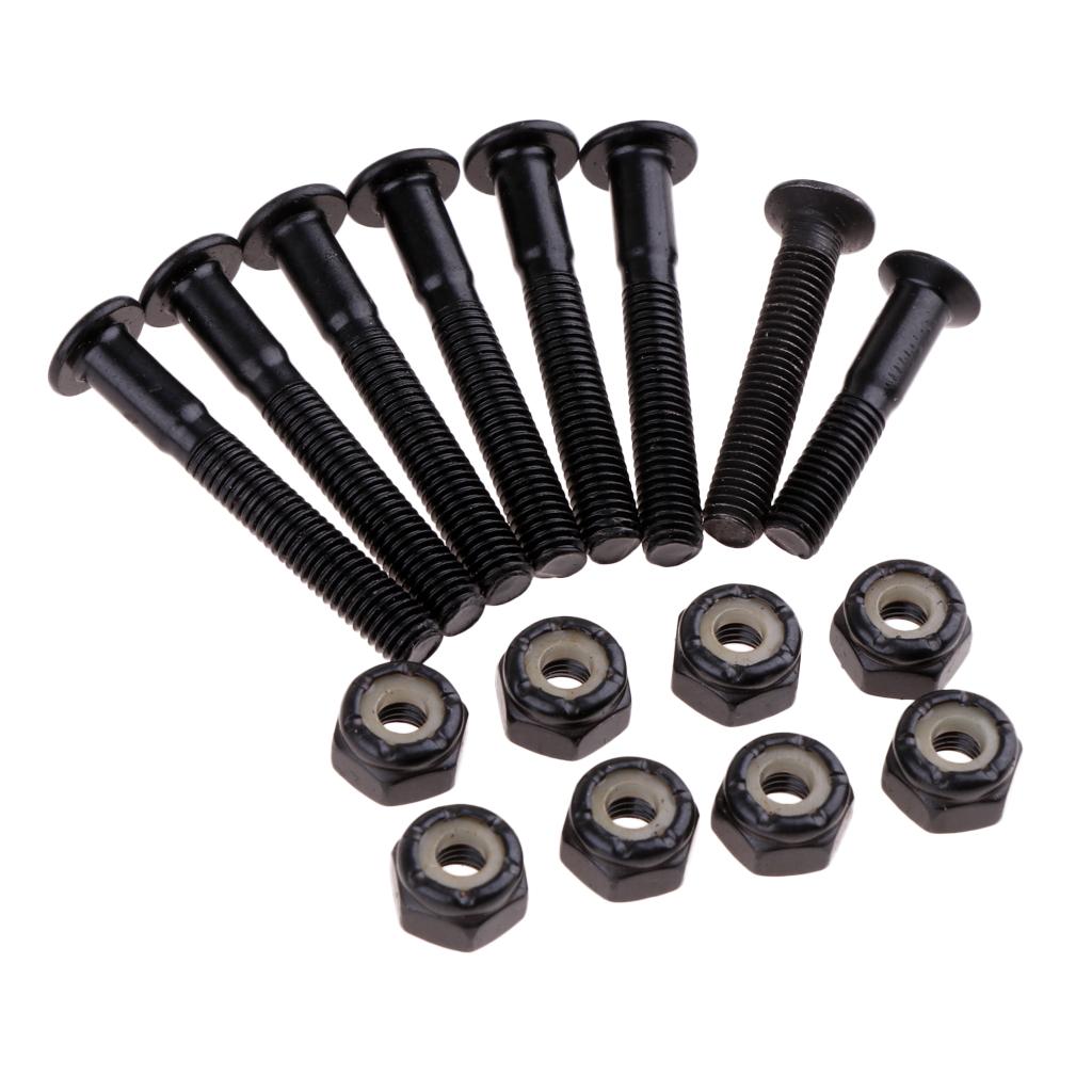 2x8 Pieces Skateboard Longboard Mounting Bolts Screws Nuts Hardware Set 35mm