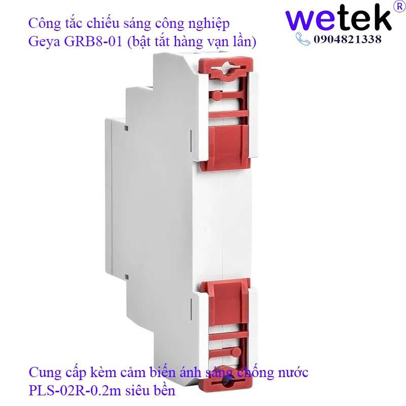Công tắc điều khiển chiếu sáng tự động GRB8-01 Geya kèm cảm biến ánh sang, bật tắt hàng vạn lần, rẻ, bền, bảo hành 12T