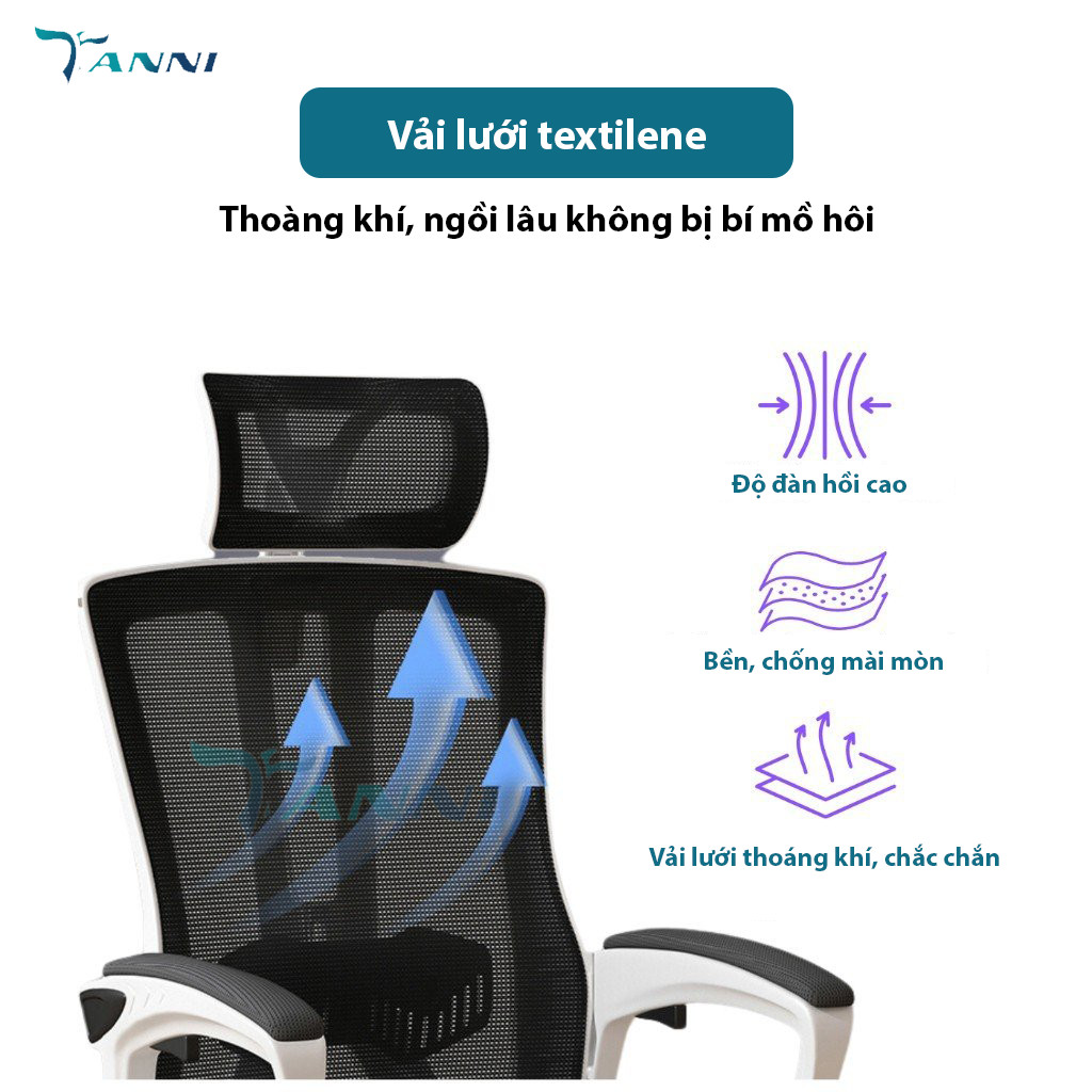 Ghế Xoay Văn Phòng Công Thái Học Ergonomic Có Gác Chân Và Ngả Lưng Sâu Premium G1 , Ghế Xoay Gaming Cao Cấp Nhập Khẩu