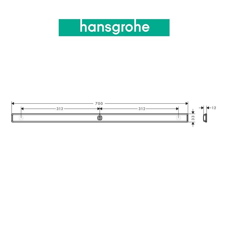 Thanh treo tường 70cm hansgrohe WallStoris 27904