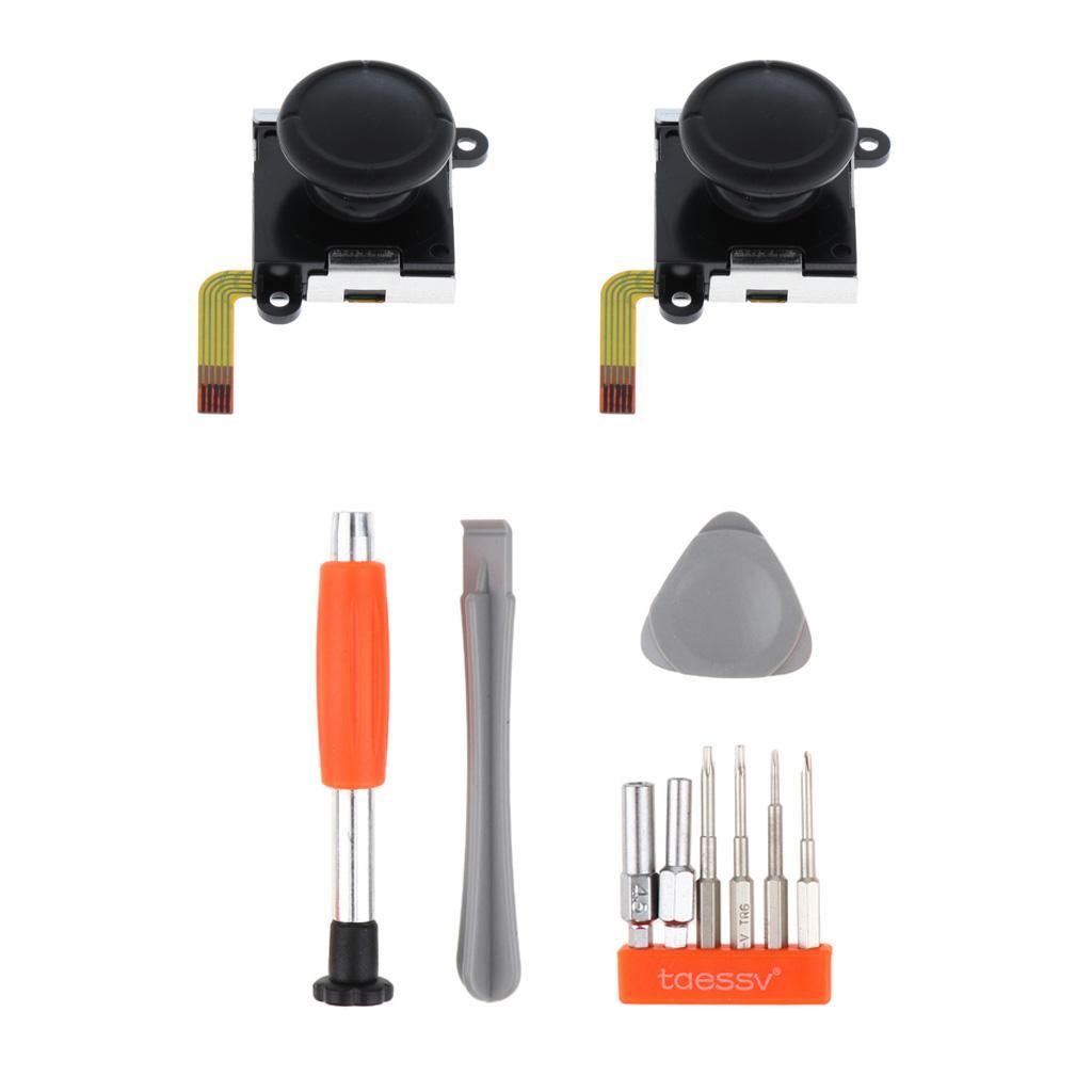 For Nintendo Switch Joy-con Left & Right Analog Rocker with Cover + Full Screwdriver Set Opening Tool Kit