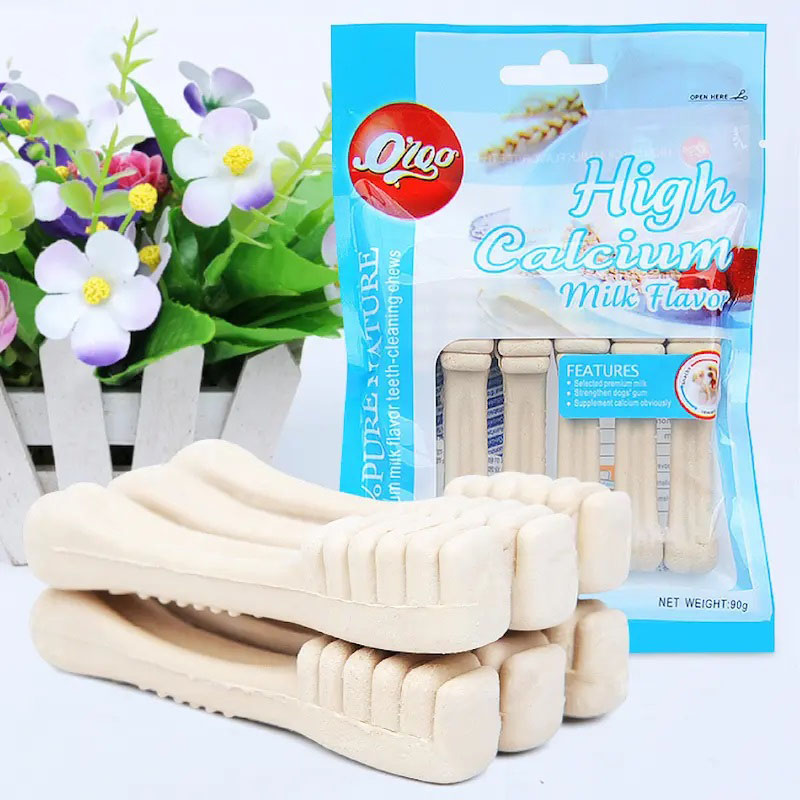 Xương Orgo, Xương Gặm Sạch Răng Thơm Miệng Cho Chó, Gói 90G - Sữa