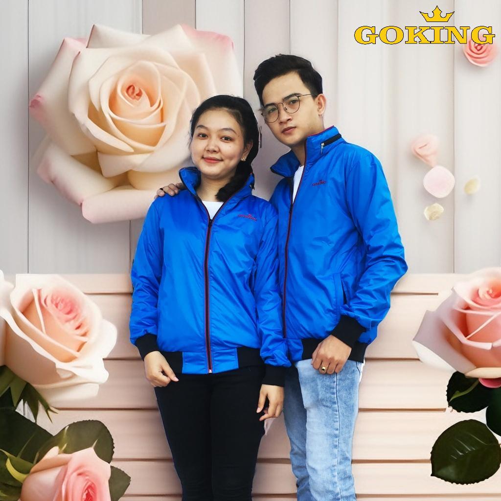 Áo Khoác Gió Cách Nhiệt Goking Có Mũ, Form Unisex Cho Nam Nữ. Ngoài Vải Dù, Trong Lót Vải Cào Cách Nhiệt. 3 Túi To Rộng. Chống Nắng Gió Lạnh. - Xanh Da Trời - L