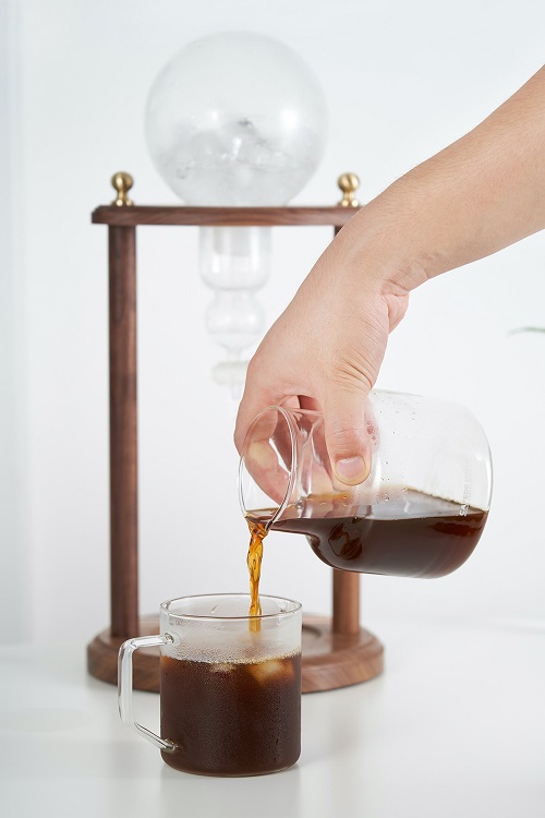 Tháp pha cà phê đá lạnh Cold drip 600ml khung gỗ CAFE DE KONA