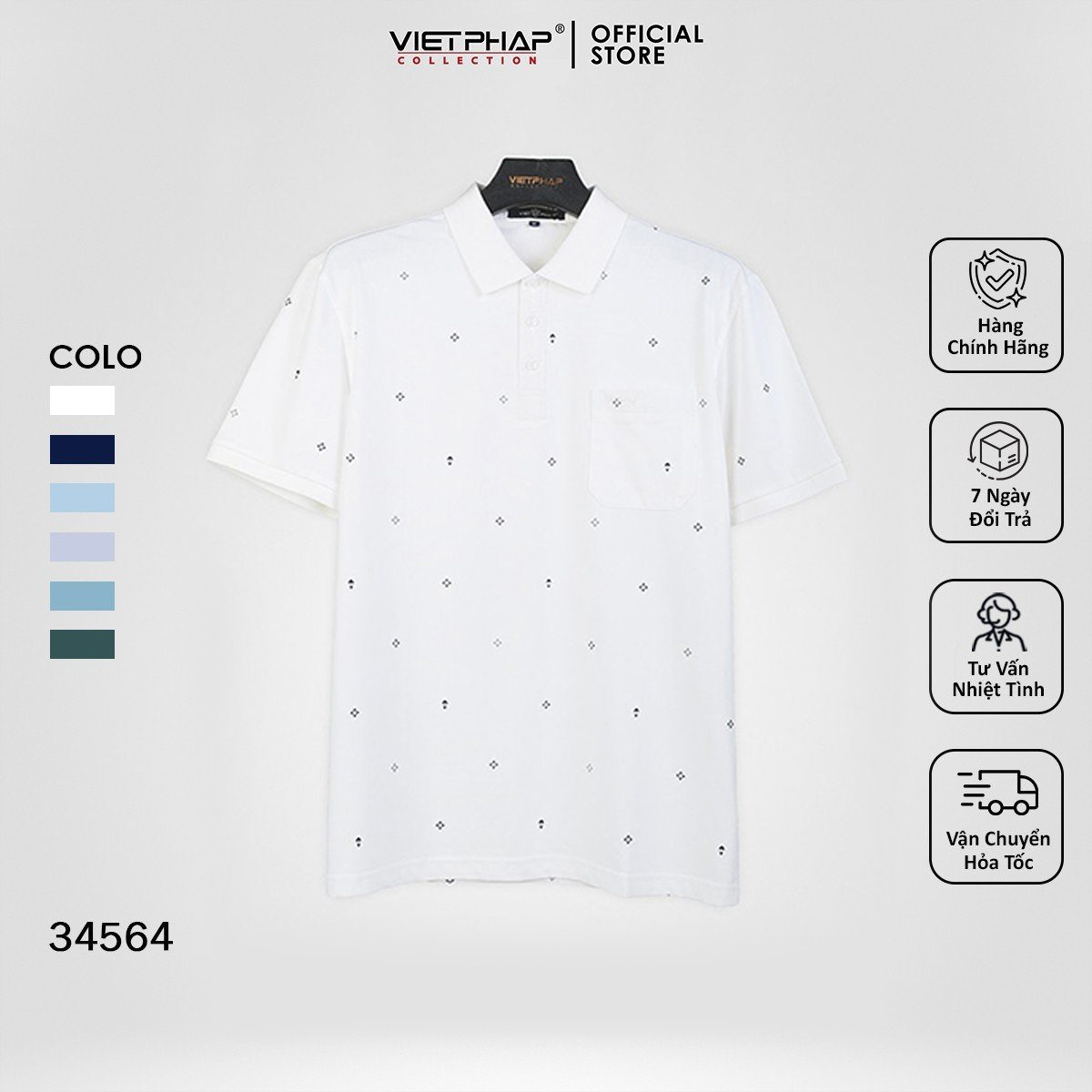 Áo Thun Cotton In Cao Cấp VIỆT PHÁP /Form Luxury / Thoáng mát - co dãn tốt- chất liệu cotton mềm mịn thấm hút mồ hôi 34564