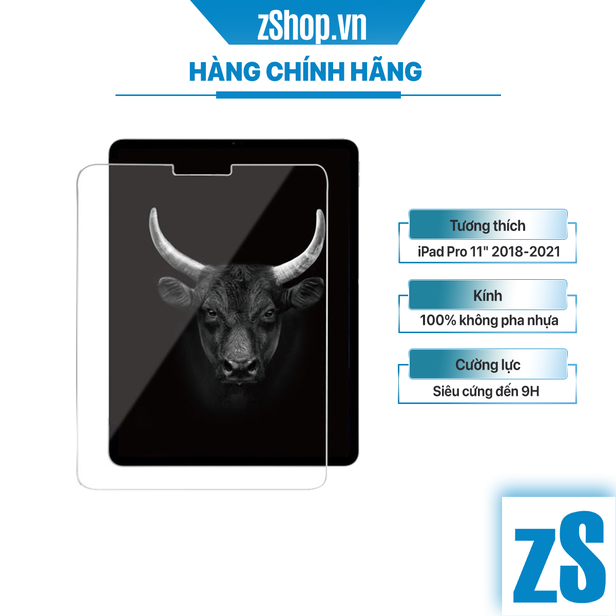 Miếng Dán Cường Lực MiPow Kingbull Premium HD (2.7D) iPad Pro 11&quot; 2018-2021 (Hàng Chính Hãng)