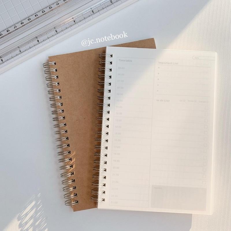 Value Stationery Box 3 - Gồm sổ Planner, sổ bìa da PU, giấy note, bút gel đen - Quà tặng giáng sinh Noel