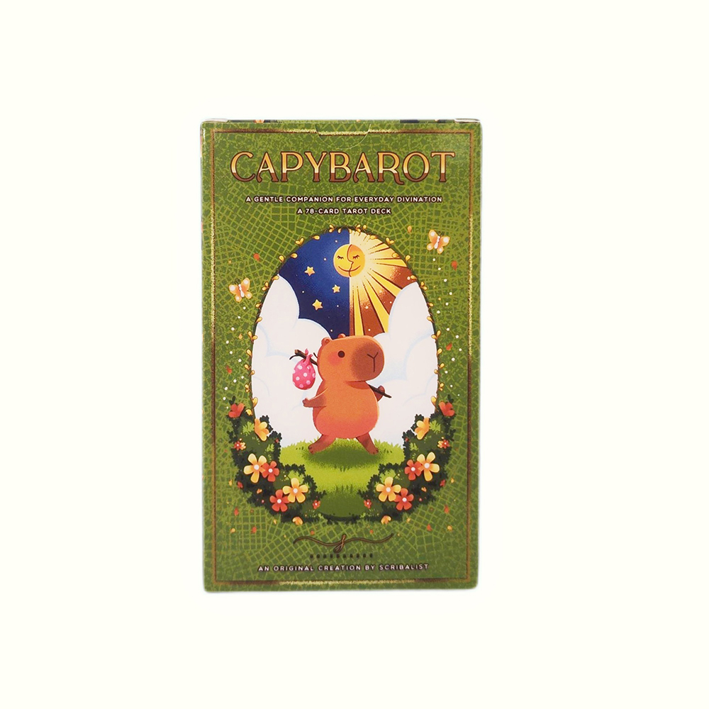 [Size Gốc] Bộ bài CapyBarot Tarot 78 lá bài 7x12 Cm tặng đá thanh tẩy