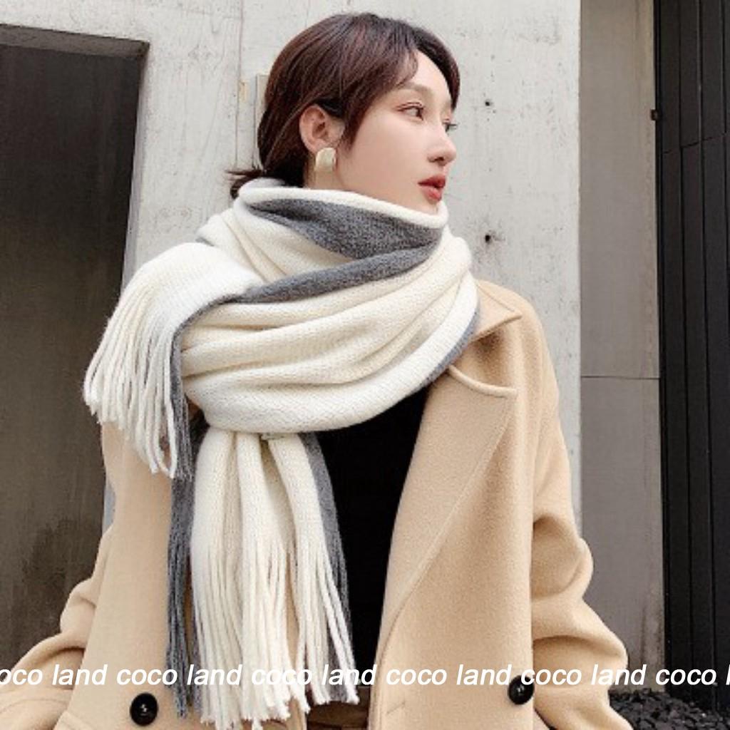 Khăn quàng cổ nam nữ cao cấp chất len mỏng nhẹ bản to nhiều màu siêu đẹp Khăn len Ullzang Hàn Quốc Nam Nữ, Kèm Túi Zip