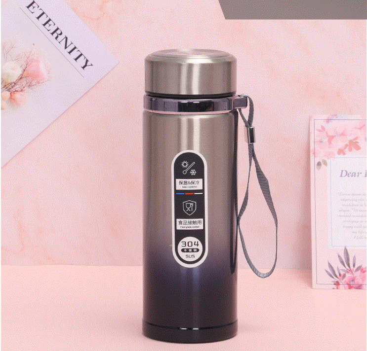 Bình Giữ Nhiệt Inox 304 Không Gỉ Cao Cấp 1000ML Phong Cách Có Dây Treo Tiện Dụng