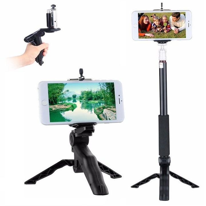 Chân Tripod Handgrip Mini xếp gọn cho GoPro, Sjcam, Yi Action, Osmo Action